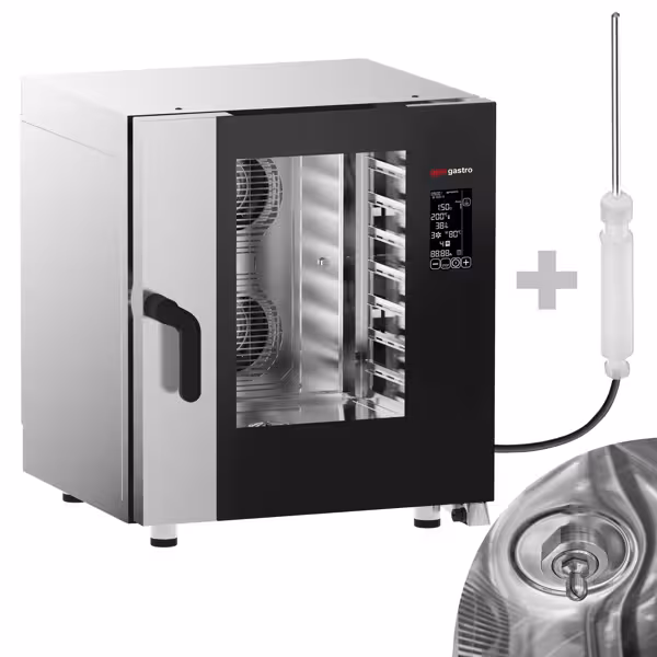 Commercial Combi Steamer - Digital, Self-Cleaning – 7× GN 1/1 – Auto direct-steam – up to 270°C