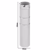 Tub evacuare zaț pentru curățător automat portafiltru, din oțel inoxidabil - Ø 150x150 mm - Înălțime: 455 mm - ABS, oțel inoxidabil - compatibil cu ASRMHQ, ASROHQ