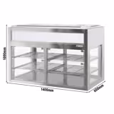 Commercial Countertop Display Fridge - 350 L – 2 Shelves – 670 W – 1400 mm wide