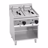 Friggitrice elettrica professionale su mobile - 10+10L - 12,0kW - comandi meccanici - con rubinetto di scarico