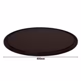 (12 stuks) pizzabord - rond - polyethyleen - Ø400mm - bruin