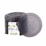 (60 pcs) Couvercle réutilisable - 167x156mm - Gris - compatible avec barquettes Ø150mm