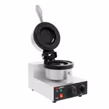 Våffeljärn - Enkel - med digital timer - 1,3 kW - Form: Rund - Ø 115 mm - bakplattor med non-stickbeläggning