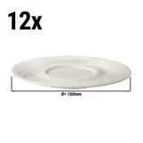 (12 ks) LUX - Podšálek na kávu/cappuccino - Ø 160 mm - Slonová kost
