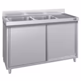 Spülschrank ECO - 1400x700mm - mit 2 Becken links