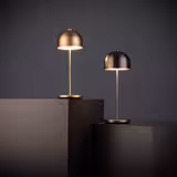 LED Table Lamp - JOSEF MINI - Rechargeable - Cordless - 3-step dimmable - Ø110mm - Champagne - with Charging Dock