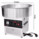 Macchina per zucchero filato - Ø52cm - 950W - acciaio inox