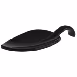 (50 pcs) Canape spoon - LEAF - Melamine - 100mm - Black