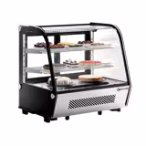 Countertop Display Fridge 120 litres – Curved glass - 2 shelves - 2 sliding doors - 0–12°C - Ventilated