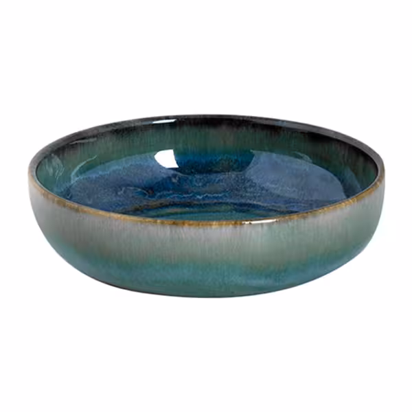 (6 pcs) MIAMI | Deep Plate - Stoneware - Ø160mm - Green
