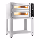 Elektryczny piec do pizzy - 4+4x 30cm - Manualny - włącznie z ramą podstawy