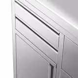 Szafka robocza - do ekspresu do kawy - 1400x600mm - z 4 szufladami, 2 drzwiami skrzydłowymi, 2 szufladami do odbijania fusów i z rantem