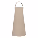 (6 Stück) KARLOWSKY | Latzschürze mit Tasche Basic - Sand