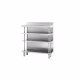 Bar werktafel - RVS - 1000x300mm - met achteropstand & verstelbare poten