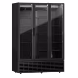 Drankenkoelkast - 1500mm - 1500L - met 3 glasdeuren & LED-interieurverlichting - zwart