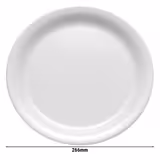 (6 pcs) CASUAL | Plate - Melamine - Ø266mm - White