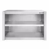 Nerezová nástěnná skříňka PREMIUM - 800x400 mm - bez křídlových dveří - výška 650 mm