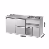 Barkoelkast PREMIUM PLUS - 1950x700mm - 1 deur & 2 laden