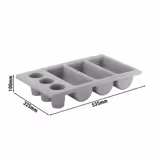 (6 pcs) GN 1/1 Cutlery Tray - 530x325mm - Height: 100mm - Polypropylene (PP) - with 6 compartments