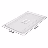 (6 adet) CAMBRO | Camview® - Kopolimer GN kapak 1/1 - saplı - Şeffaf - BPA içermez