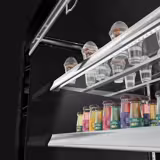 Multideck koelvitrine MADRID Self-Service - 710 liter - 2000mm - Dubbele beglazing - met 2 glazen planken - schuifdeuren achter - incl. nachtgordijn - voor gebak - Zwart Mat