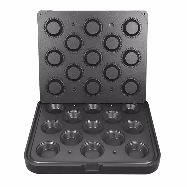Platen voor tartelette-machine TMNP - tartelettevorm: rond - Ø 69 mm - voor 13 tartelettes