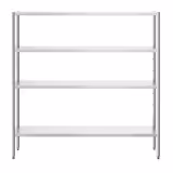 Edelstahlregal PREMIUM - 1800x490mm - mit 4 Ablagen (VERSTELLBAR)