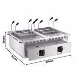 Elektrische inbouw pastakoker - 13+13 liter - 15 kW