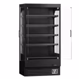 Raft frigorific montat pe perete - 1002mm - 440 litri - cu 2 uși din sticlă și 4 rafturi