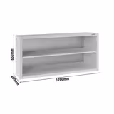 Pensile a giorno in acciaio inox ECO - 1200x400mm - a giorno (senza ante) - 650mm di altezza