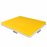 Tagliere professionale in polietilene (HDPE) - 600x400mm - Spessore: 20mm - Conforme HACCP - Giallo - con piedini antiscivolo