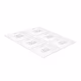 (6 stuks) polycarbonaat - GN-deksel GN 1/2 - hoogte: 26mm - 325x265mm - transparant