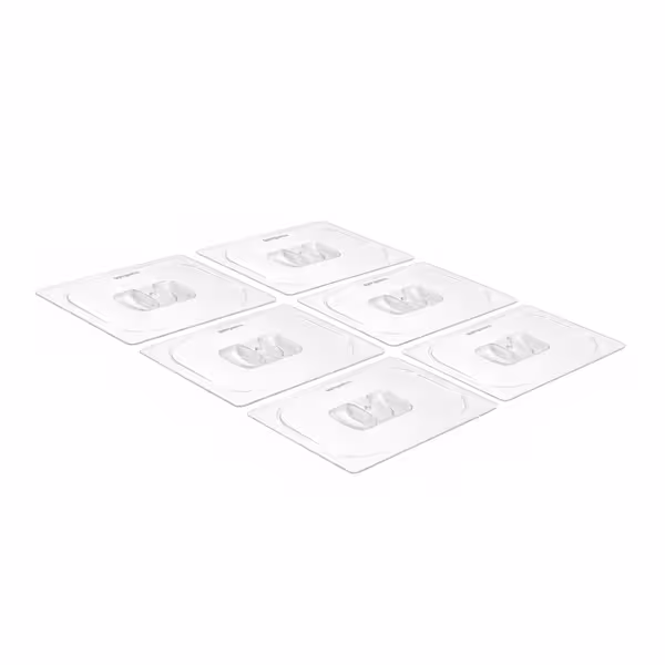 (6 adet) Polikarbon GN Kapak GN 1/2 - Şeffaf - 325x265x26mm