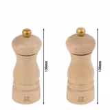 (6 stuks) PEUGEOT | CLERMONT - Zout & Peper Molen - Hout - Natuurlijk - Hoogte: 130mm