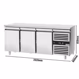 Mesa refrigerada para padaria PREMIUM - 2000x800mm - com 3 portas