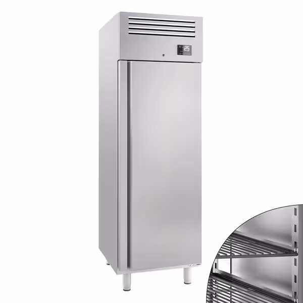 Kühlschrank Edelstahl Premium PLUS - GN 2/1 - 560 Liter - mit 1 Tür