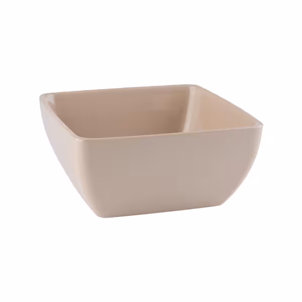 (6 Stück) Schale - PURE - Melamin - 1,5 Liter - eckig - Beige