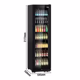 Vetrina frigo per bibite PREMIUM - 595mm - 569l - Nero - con 1 porta in vetro