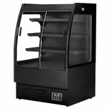 Murale Refrigerato Professionale - 900mm - 216l - +1°/+5°C - con 2 porte scorrevoli in vetrocamera & 3 ripiani - Nero