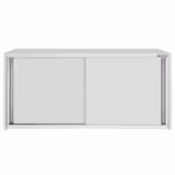 Edelstahl Wandhängeschrank ECO - 1600x400mm - mit Schiebetür - 650mm hoch
