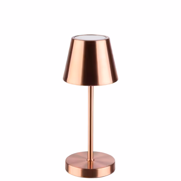 Tafellamp - MERLE Micro - LED - oplaadbaar - draadloos - IP54 - dimbaar in 3 standen - Ø80mm - Koper