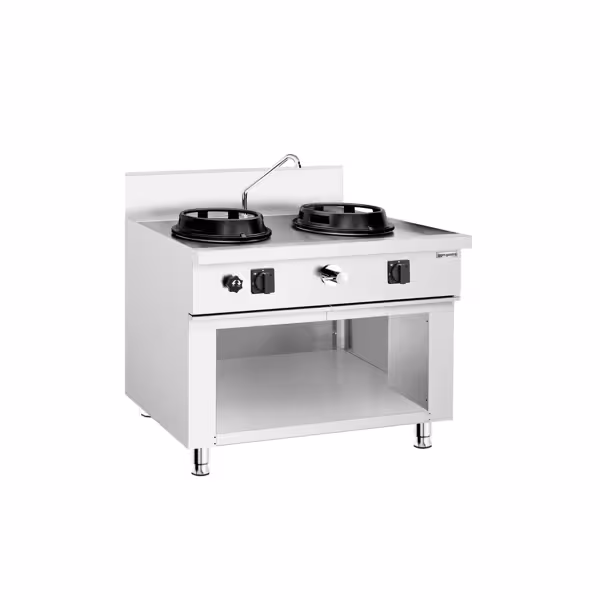 Gazlı Wok Ocak - 30kW - 2 bek - 1 musluk dahil