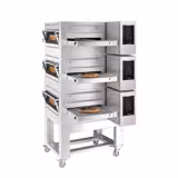 (3 pcs) Electric Conveyor Pizza Oven - 1260x1750mm (49.6"x68.9") - Touchscreen Controls - Belt width: 500mm (19.7") - up to 350°C - incl. Base frame & Wheels