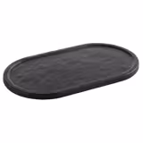 (6 pz) Vassoio da servizio SLATE - Melamina - 280x155mm - Altezza: 10mm - Nero - effetto ardesia