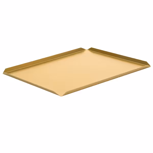 (5 stuks) Presenteerschaal - Aluminium - 600x400x10mm - champagner