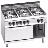 Kaasuliesi Lorenzo 700 ‑sarja - 1200x714 mm - 33,5 kW - 6 poltinta - sis. sähköuuni - 7,5 kW