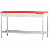 Table de travail inox PREMIUM - 1800 x 700 mm - avec tablette inférieure - incl. Planche à découper Rouge