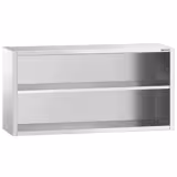 Commercial Stainless Steel Wall Cupboard PREMIUM - 1600x400x800mm - Open Front (no doors)
