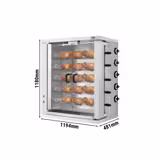 Commercial Gas Chicken Rotisserie Oven - 32.33kW - with 5 Skewers for up to 30 chickens