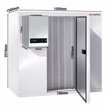 Frysrum för −18…−22 °C PREMIUM - 1500x1500 mm - 2,80 m³ - inkl. frysaggregat - inkl. lameller